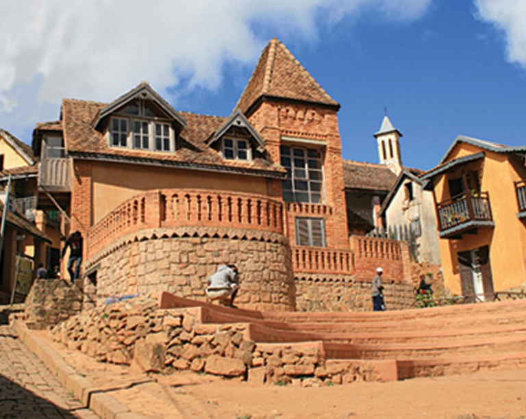 Gebouw in oude stad van Fianarantsoa in Madagaskar