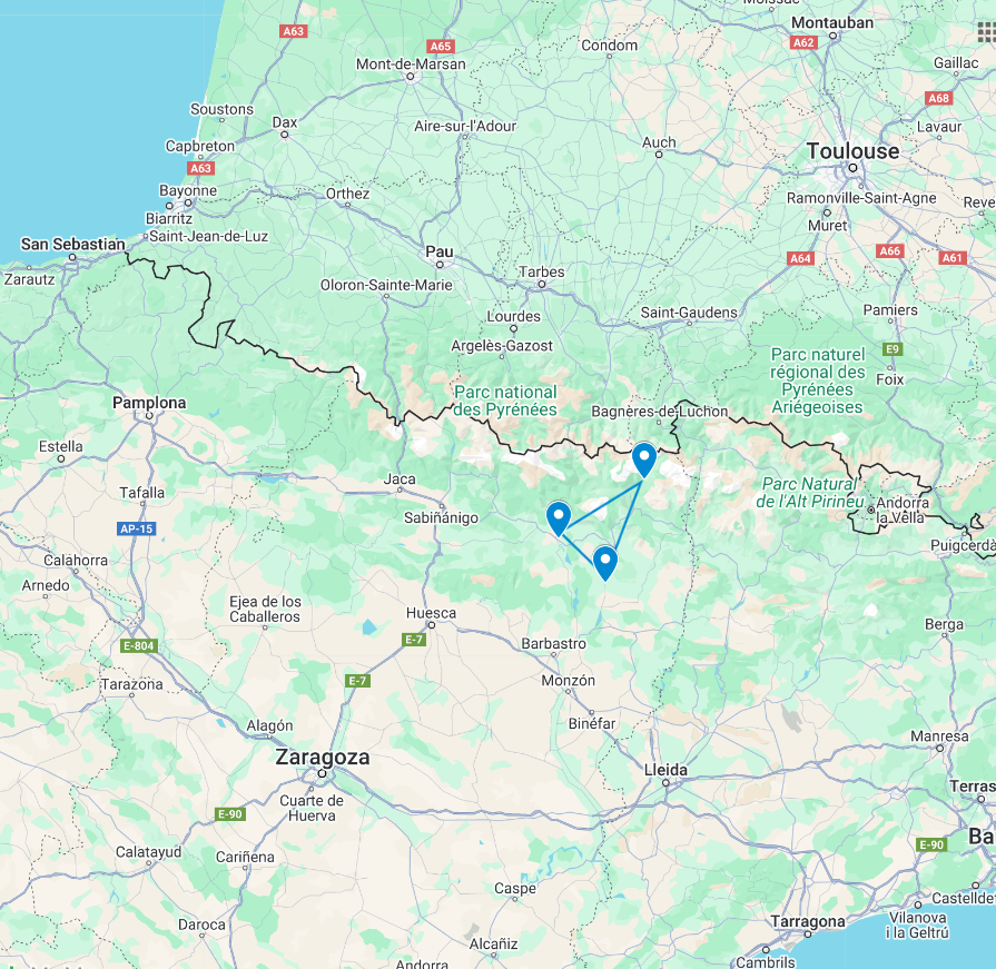 Routekaart van de reis Noord-Spanje highlights & hidden gems