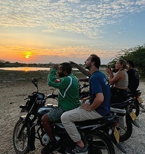 sunset motorsafari in bundala park, sri lanka