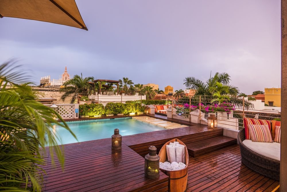Colombia Cartagena accommodatie met zwembad op het dak