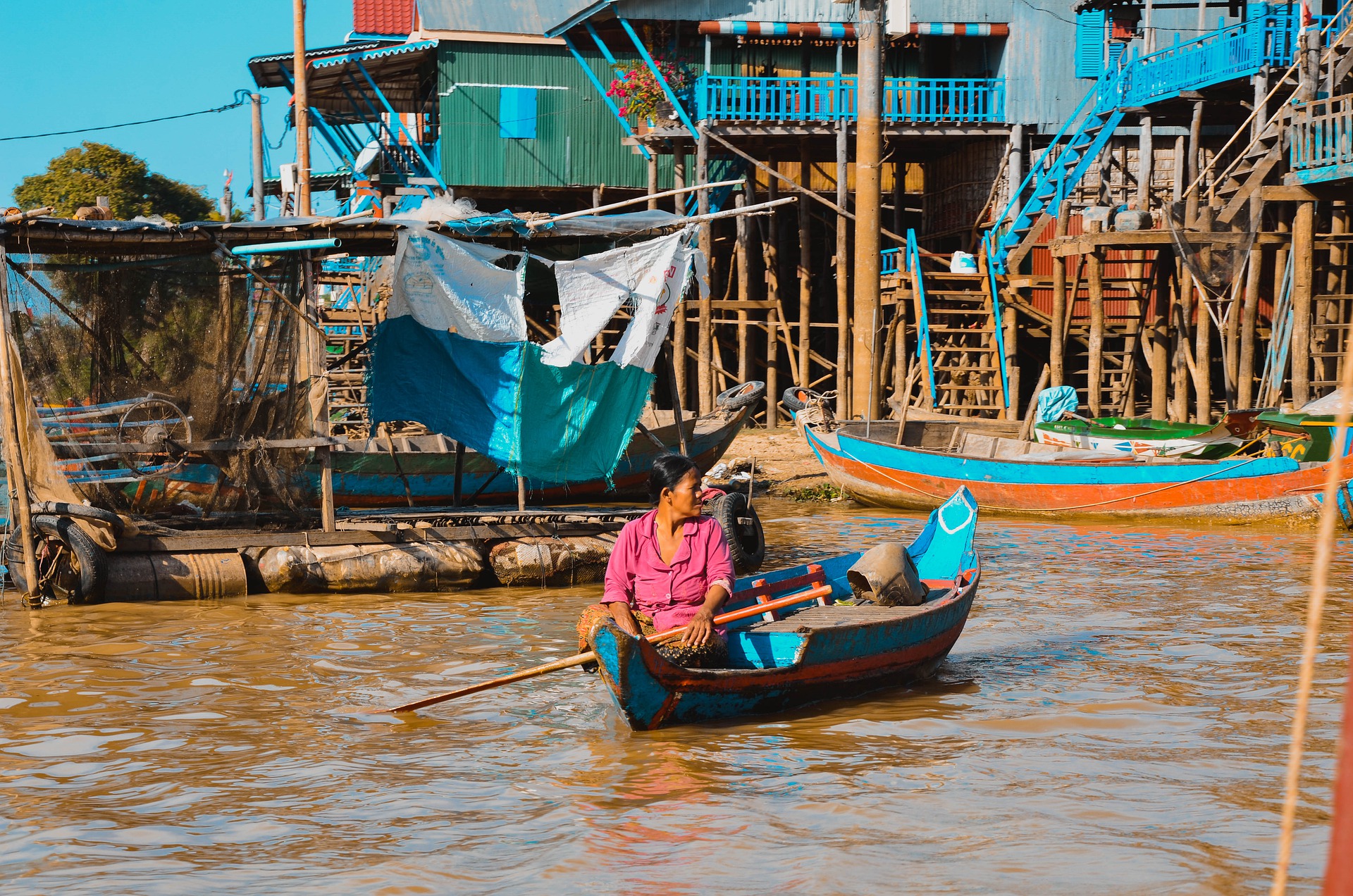 Kompong phluk in Cambodja