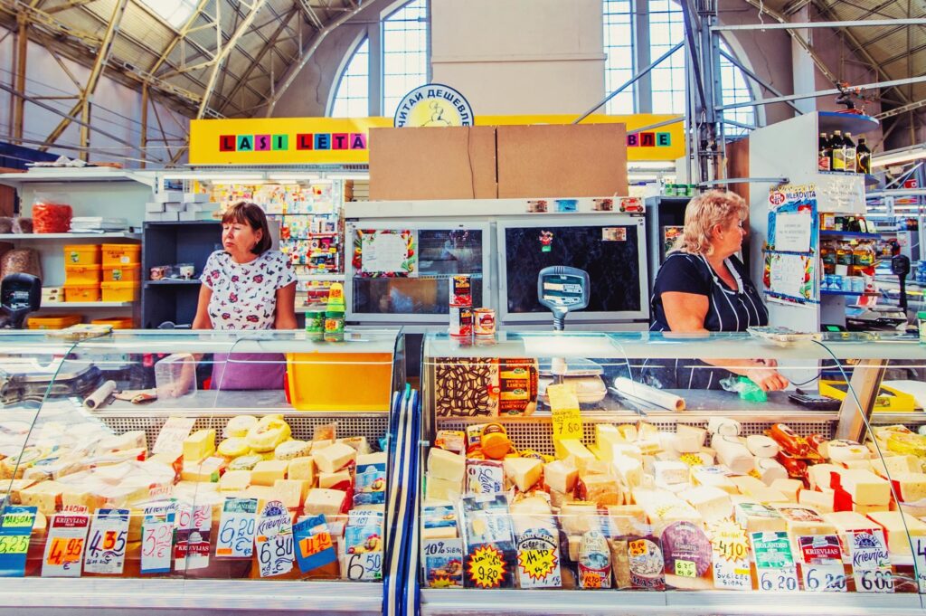 Markt in Riga, Baltische Staten