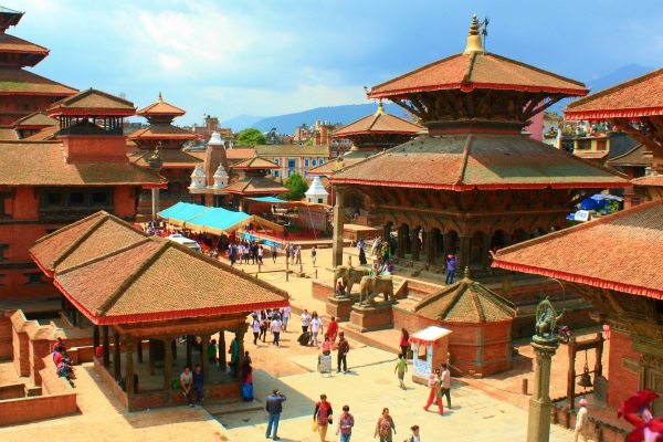 Plein in Bhaktapur, Nepal