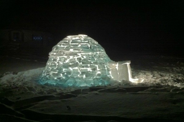 Igloo lokaal hobby in Alaska