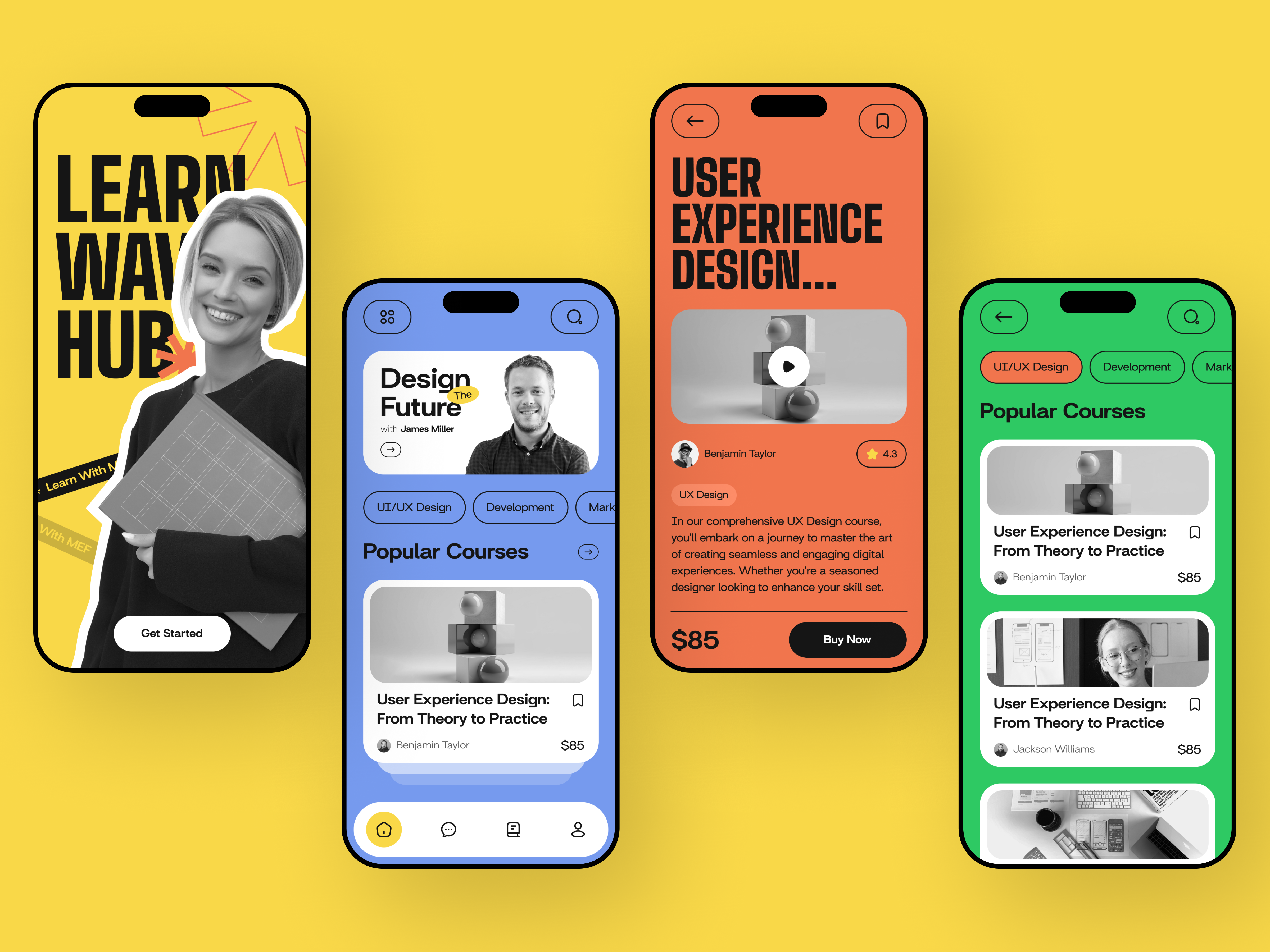 Online Course Learning Platform App Design