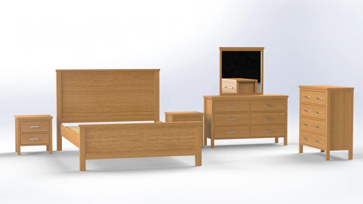 adeline queen bed - fantasia furniture - sydney