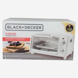 black decker 4 slice countertop toaster oven white - john's shoes and accessories