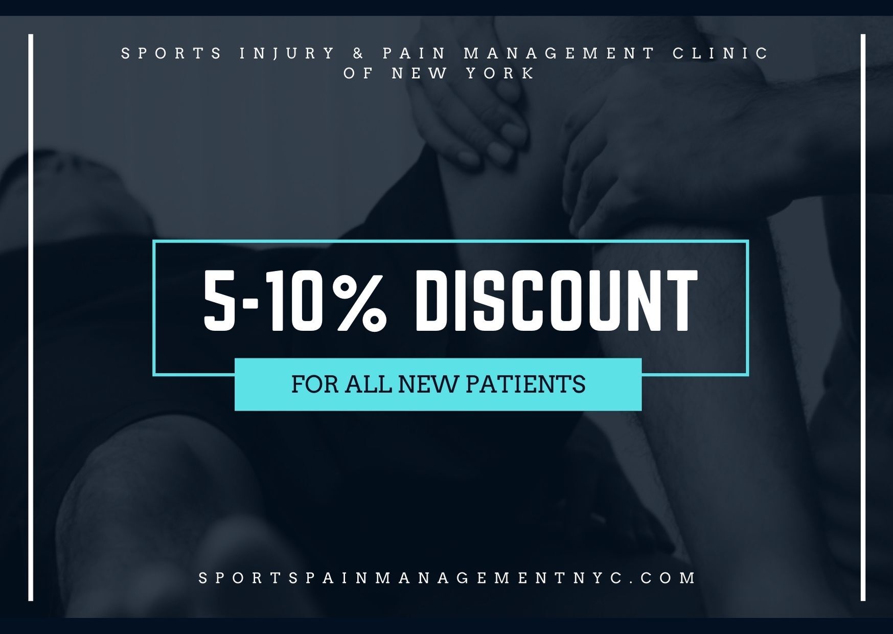 Sports Injury & Pain Management Clinic of New York offers a discount