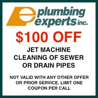 $100 plumbing coupon for high-pressure water jetting services