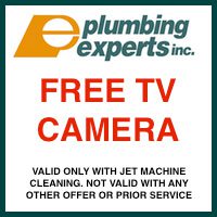 free plumbing jetting service coupon for new customers.