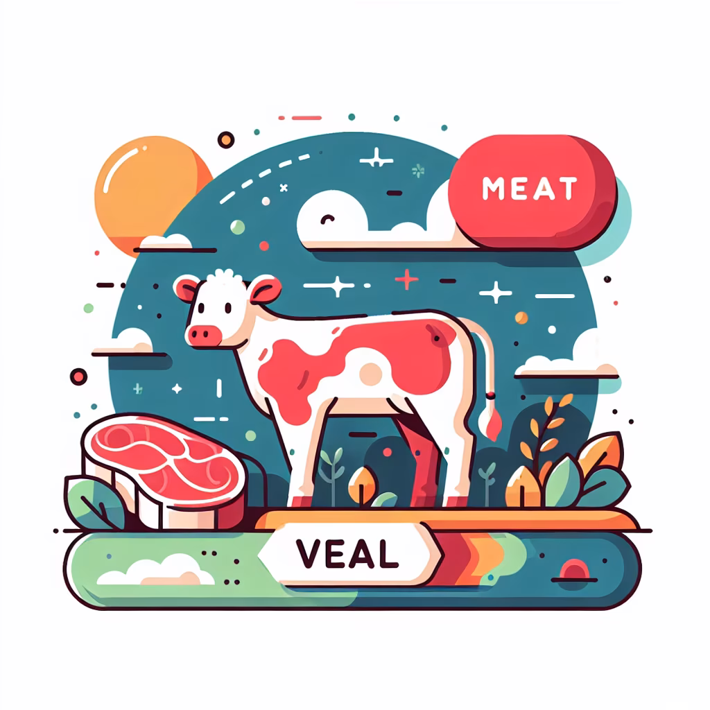 Crossword clue: Calf meat