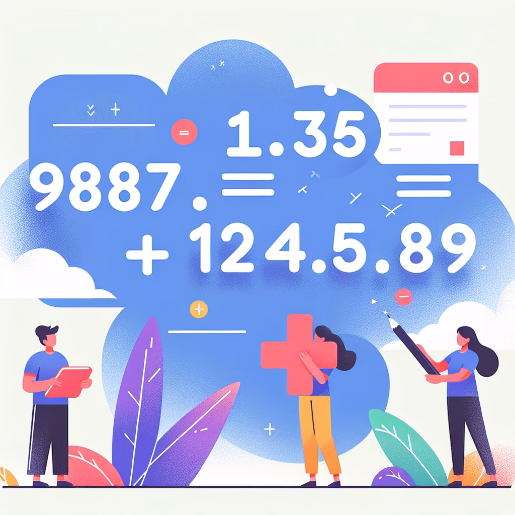 Crossword clue: Does 987.654321 + 1234.56789, say
