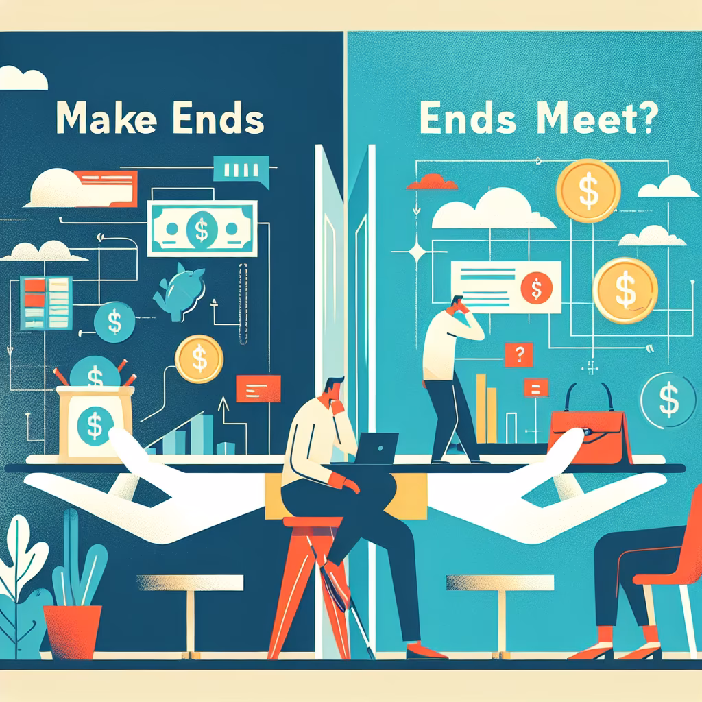 Crossword clue: Make ends meet?