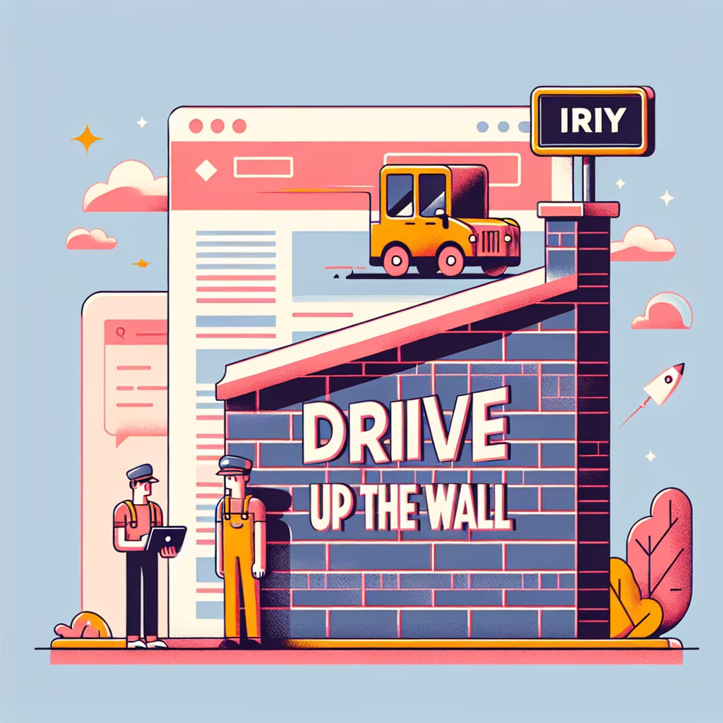 Crossword clue: Drive up the wall