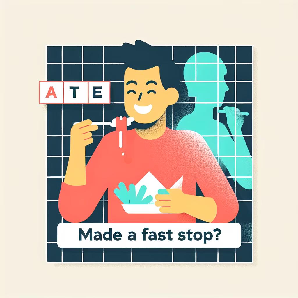 Crossword clue: Made a fast stop?