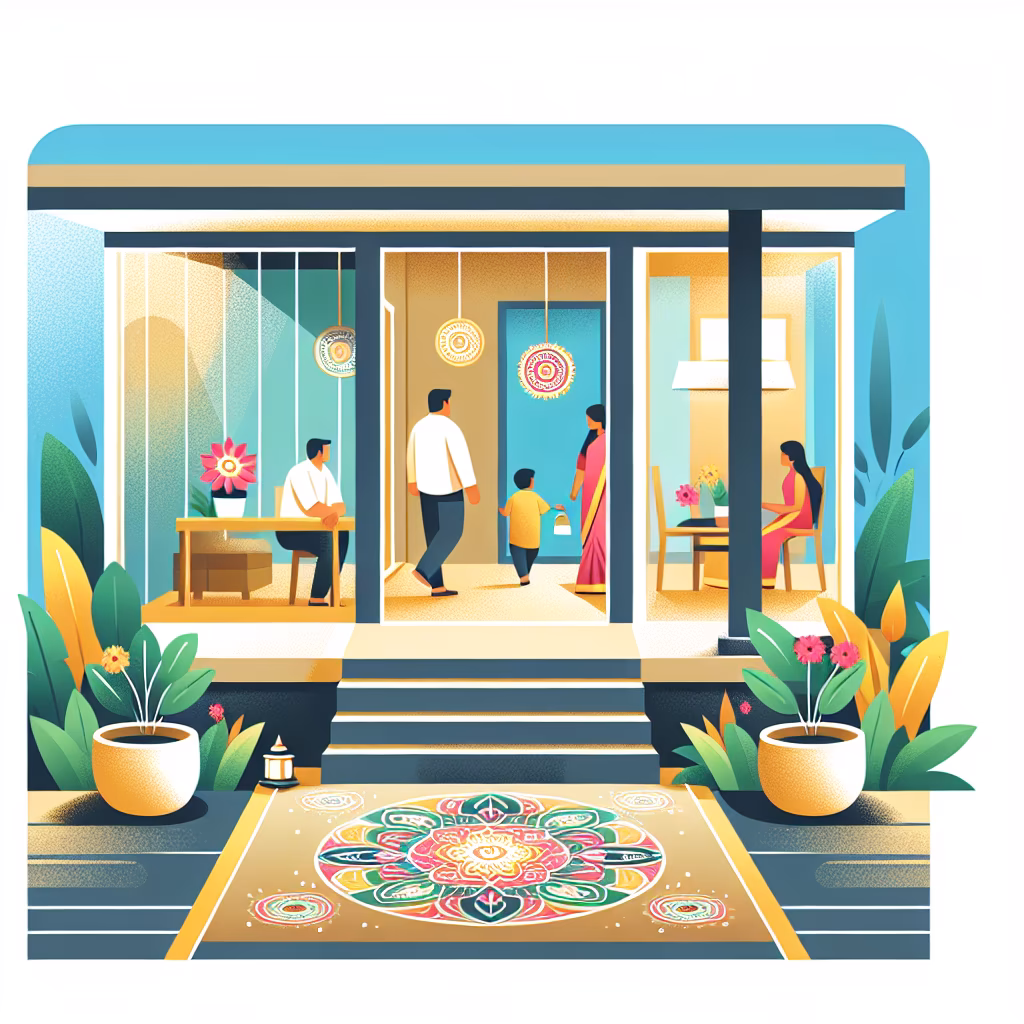 Crossword clue: Rangoli setting, often