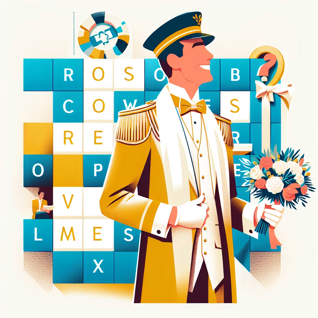 Crossword clue: Words from a groom