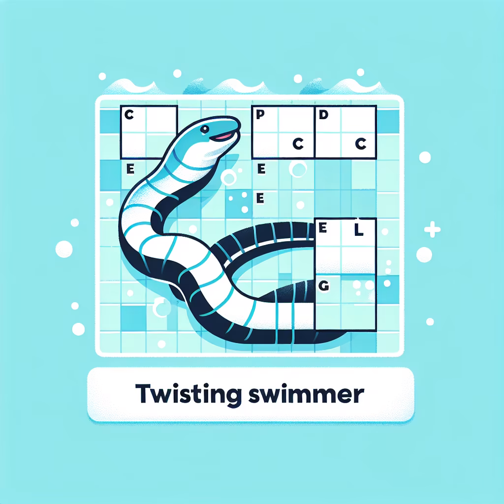 Crossword clue: Twisting swimmer