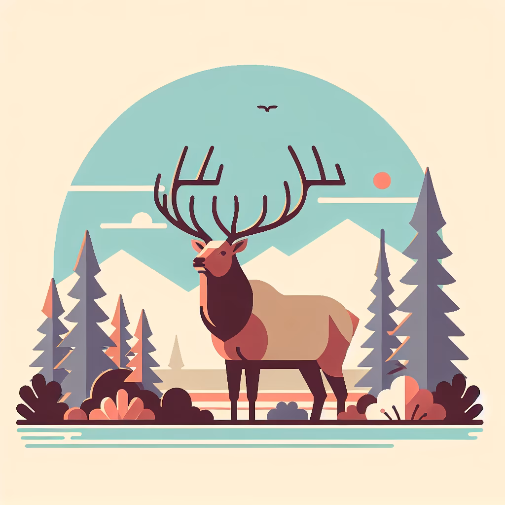 Crossword clue: Large deer with antlers