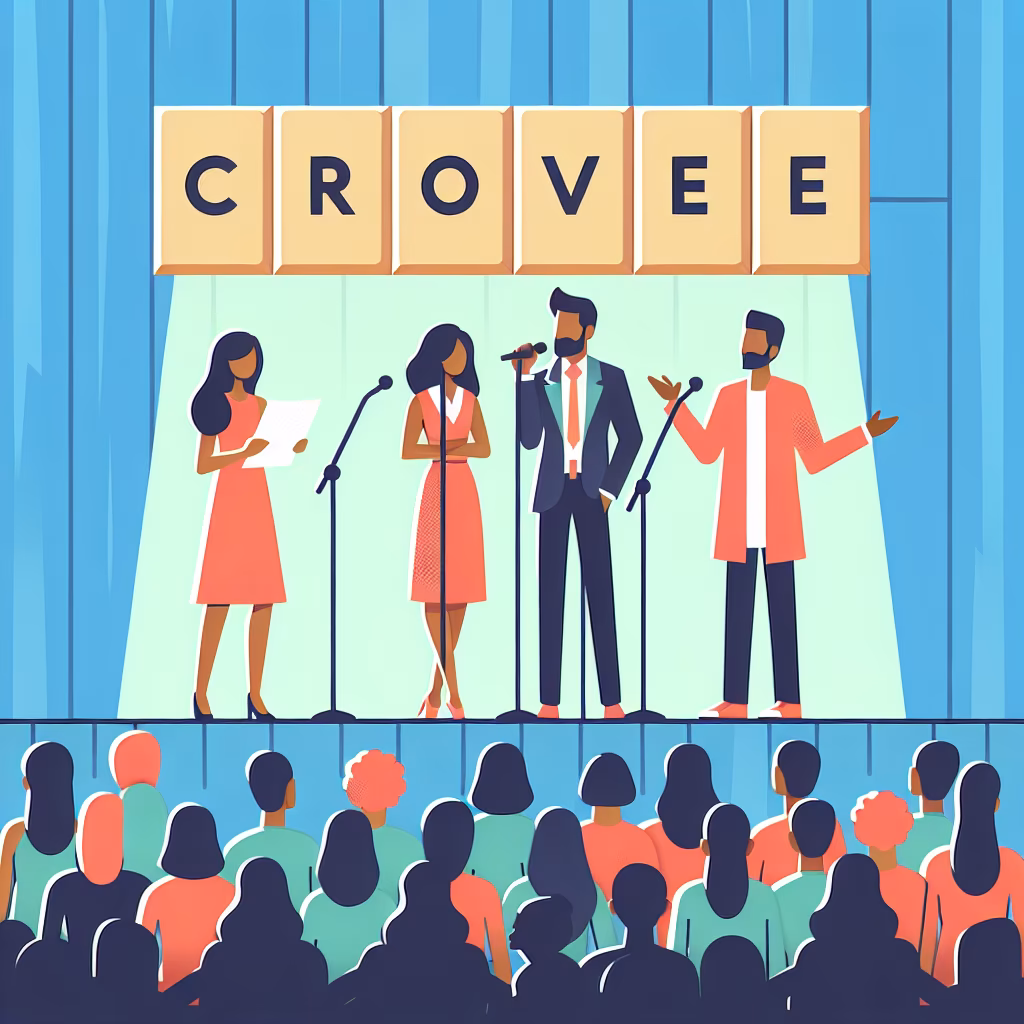 Crossword clue: Speaks before a crowd