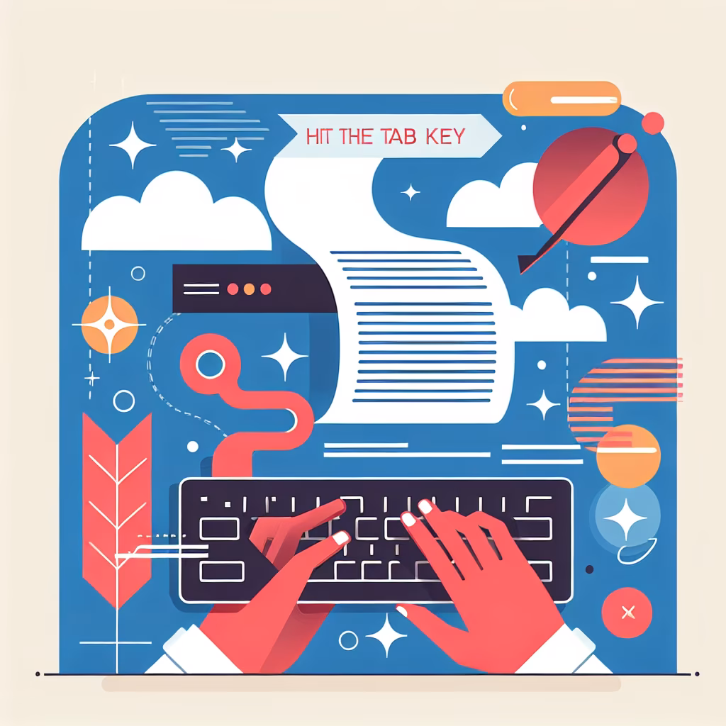 Crossword clue: Hit the tab key