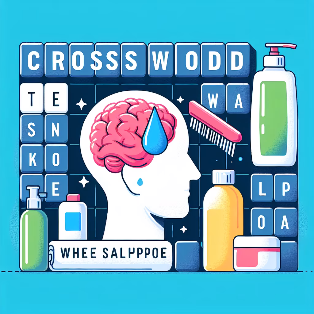 Crossword clue: Where shampoo is applied