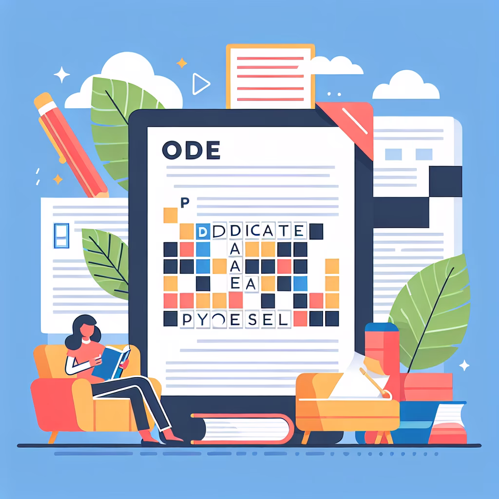 Crossword clue: Dedicated poem