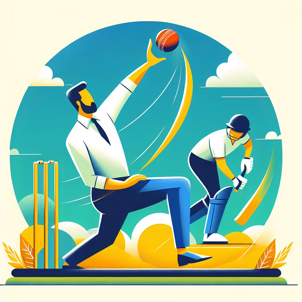 Crossword clue: Type of bowling, in cricket