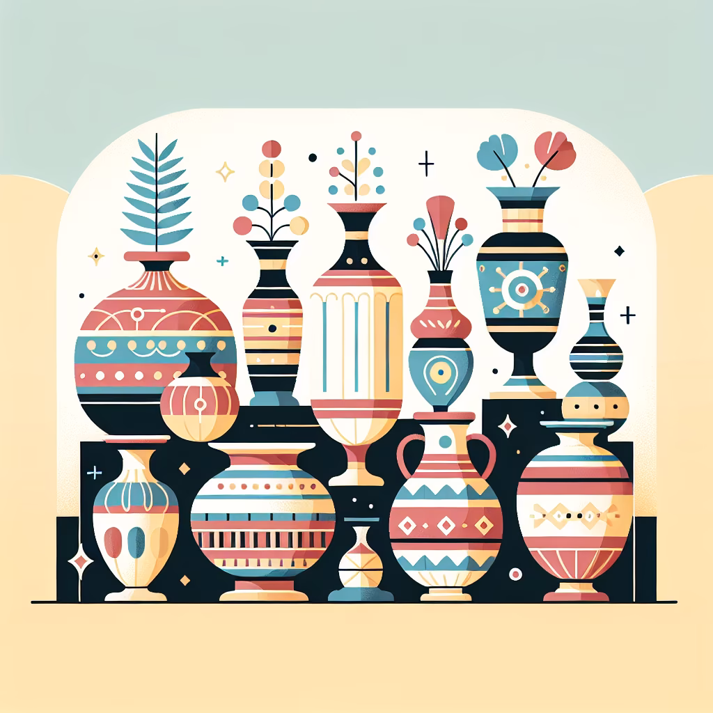 Crossword clue: Ornamental vases