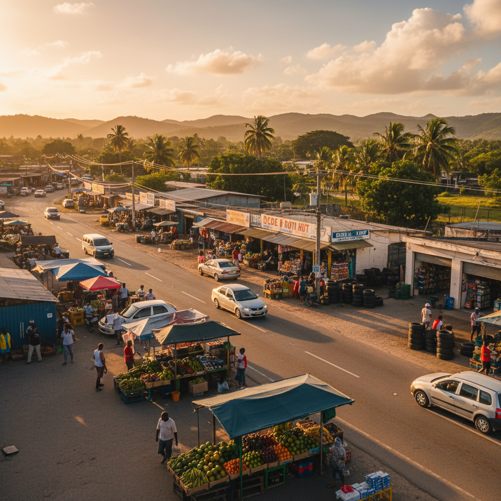 Penal/Debe local businesses commerce activity, daytime