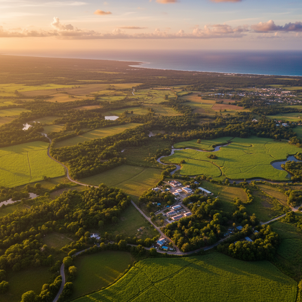 Penal/Debe aerial overview, daylight, wide angle