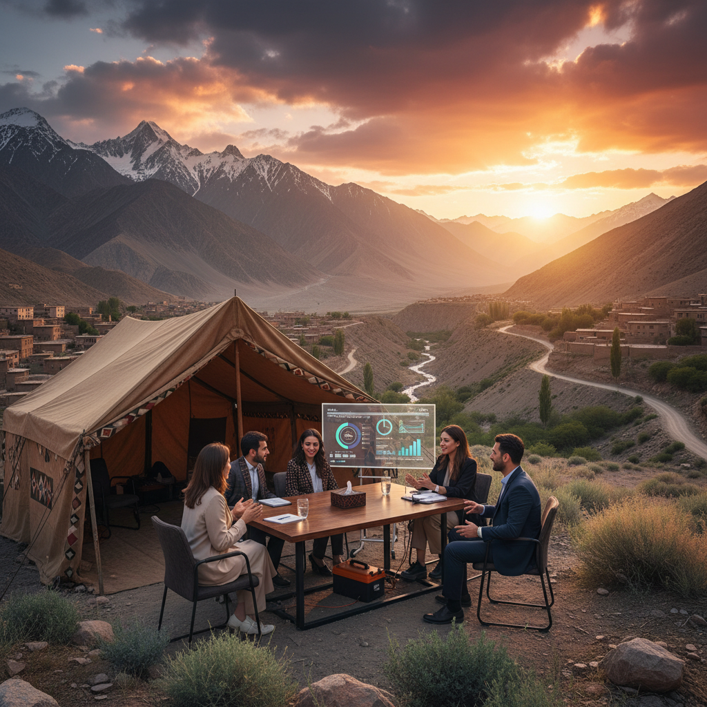 modern business meeting in Afghanistan