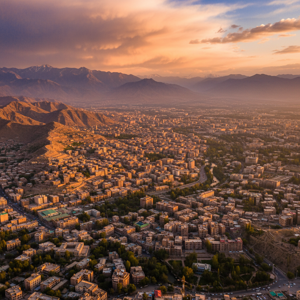 aerial view of Kabul Afghanistan