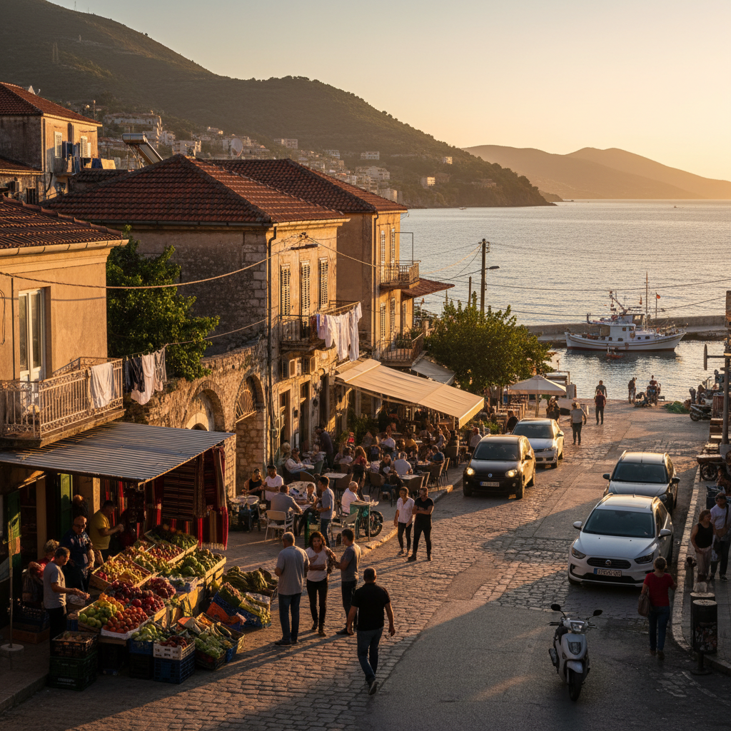Albania economic activity street view horizontal