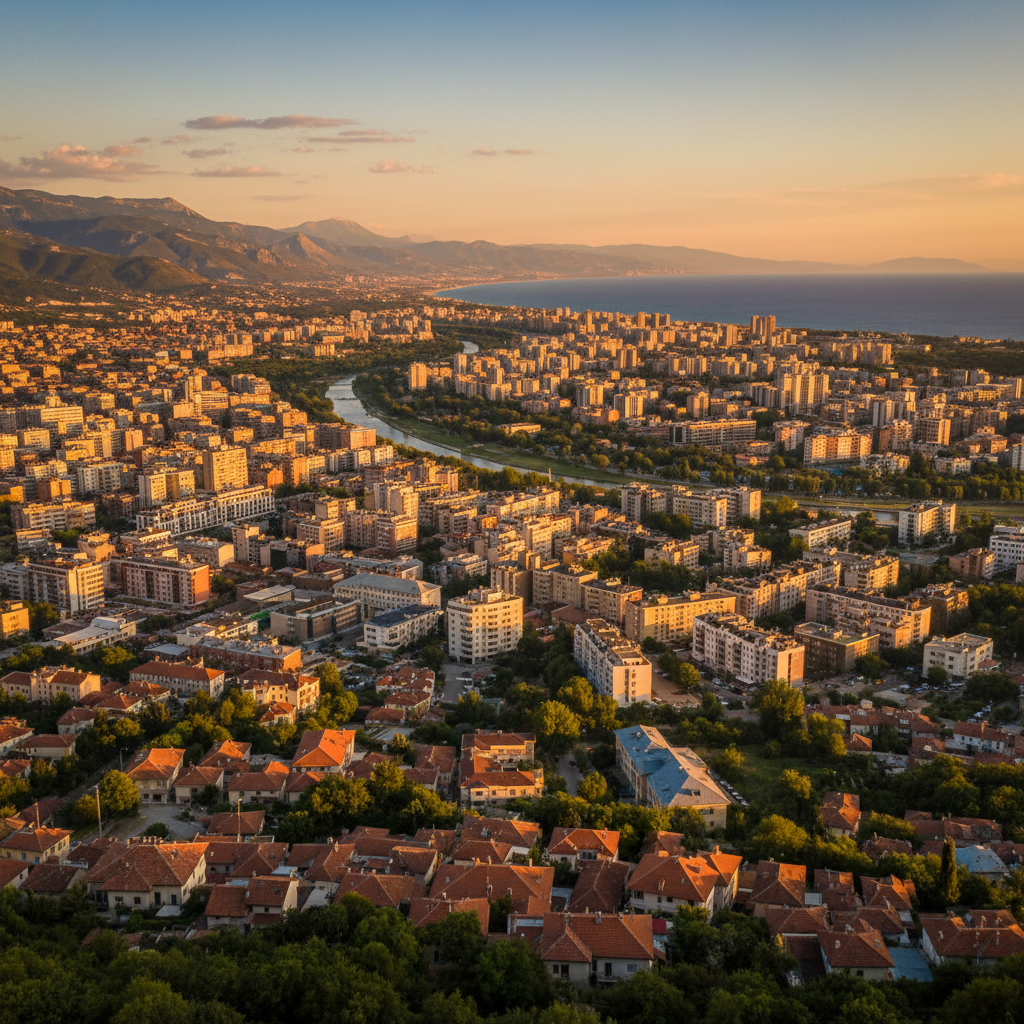 Albania cityscape overview horizontal
