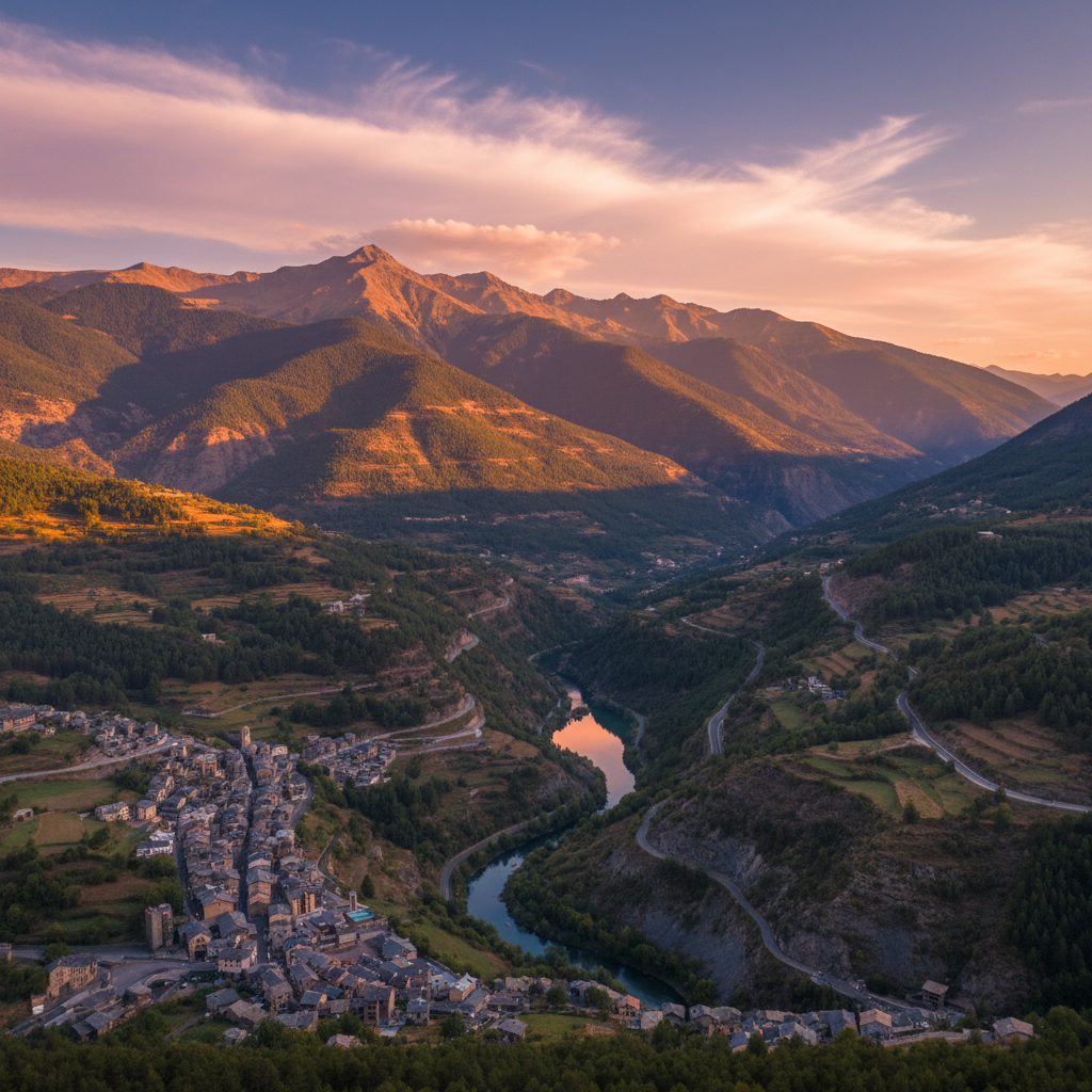 Andorra landscape overview horizontal