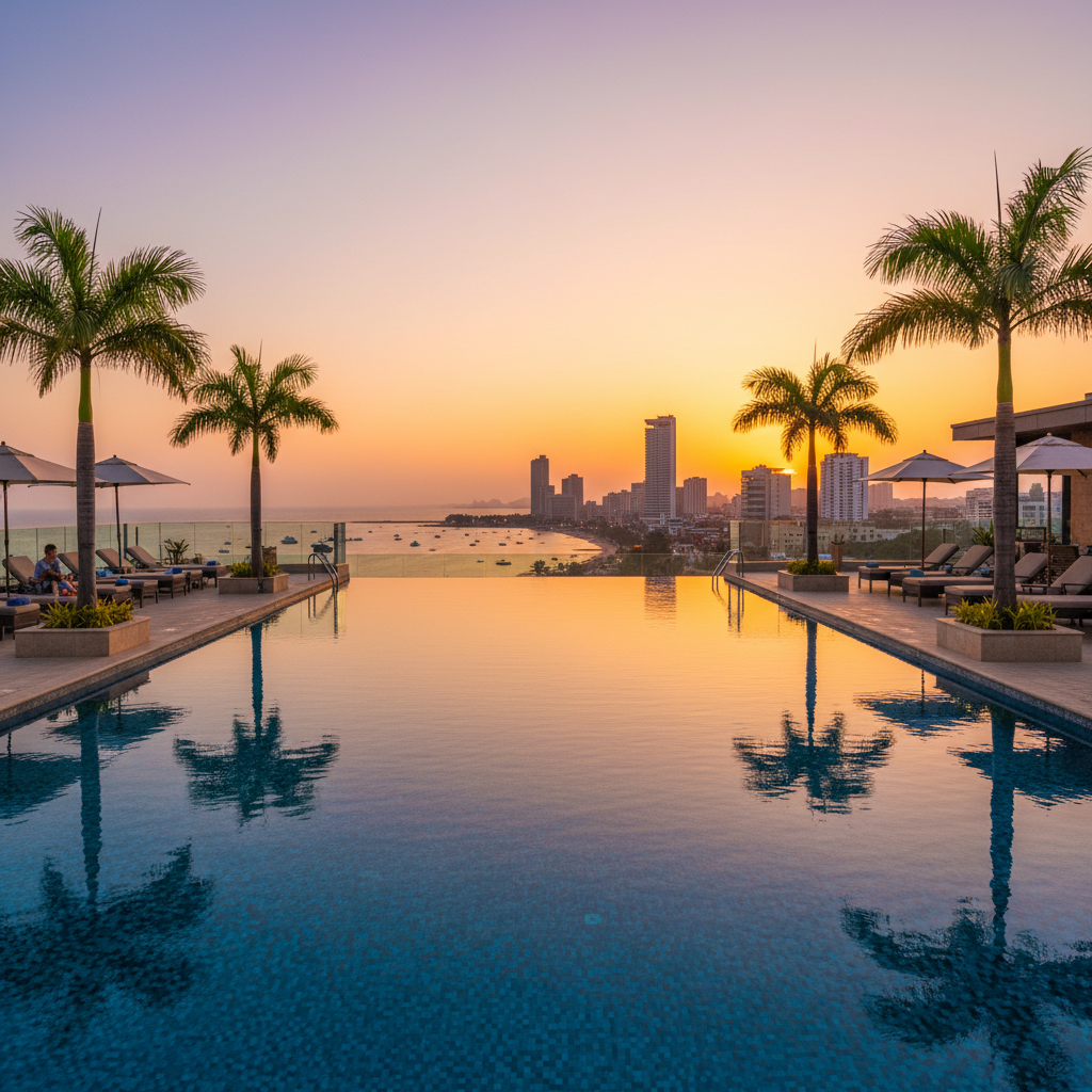 Epic Sana Luanda Hotel Angola luxury rooftop pool bay panoramic view