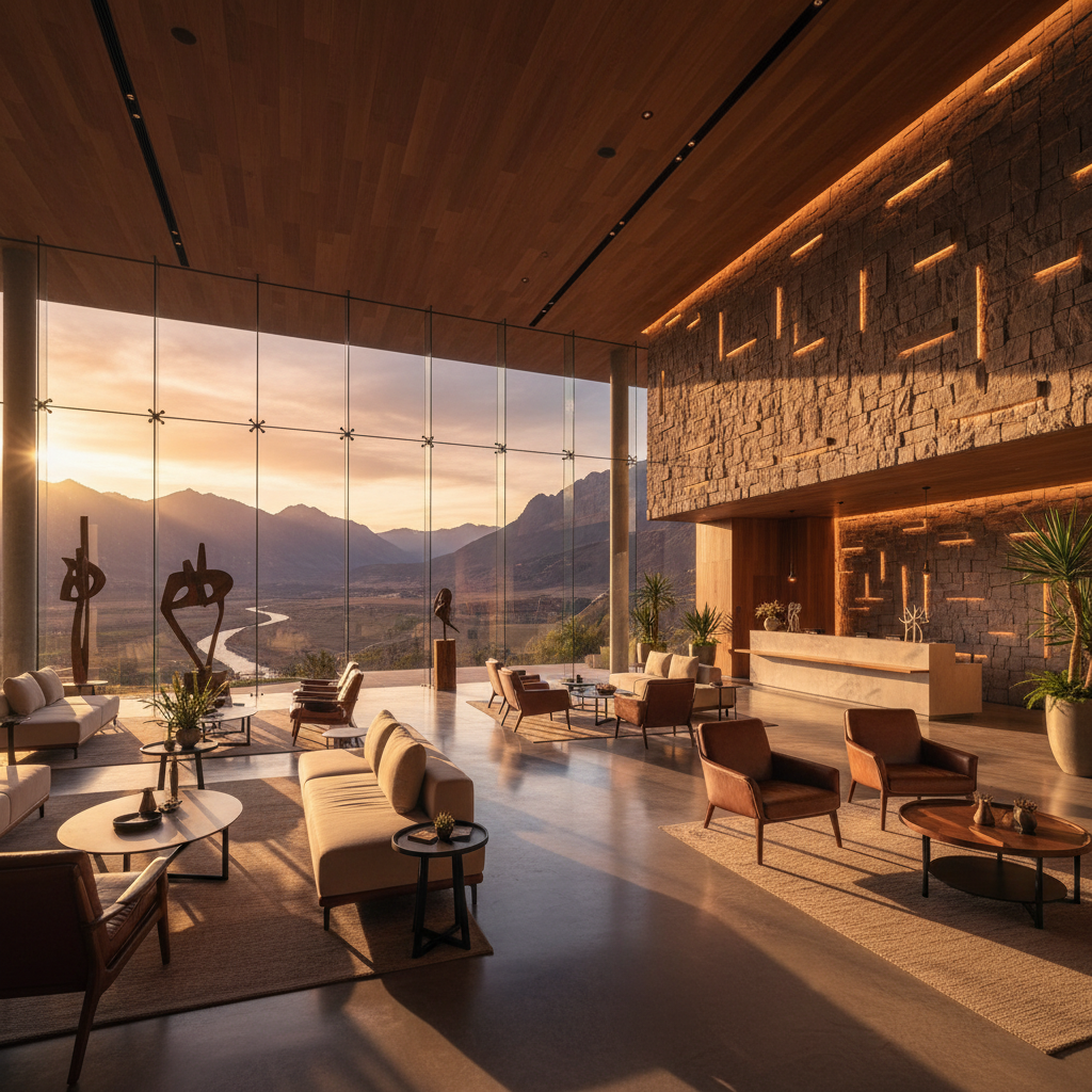 Modern hotel lobby Argentina horizontal