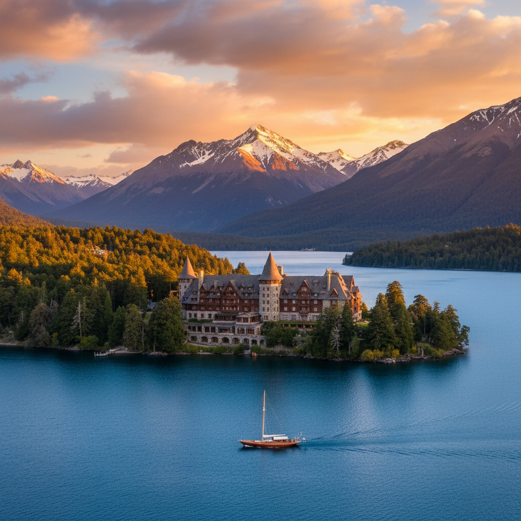 Llao Llao Bariloche lake mountain luxury resort Patagonia