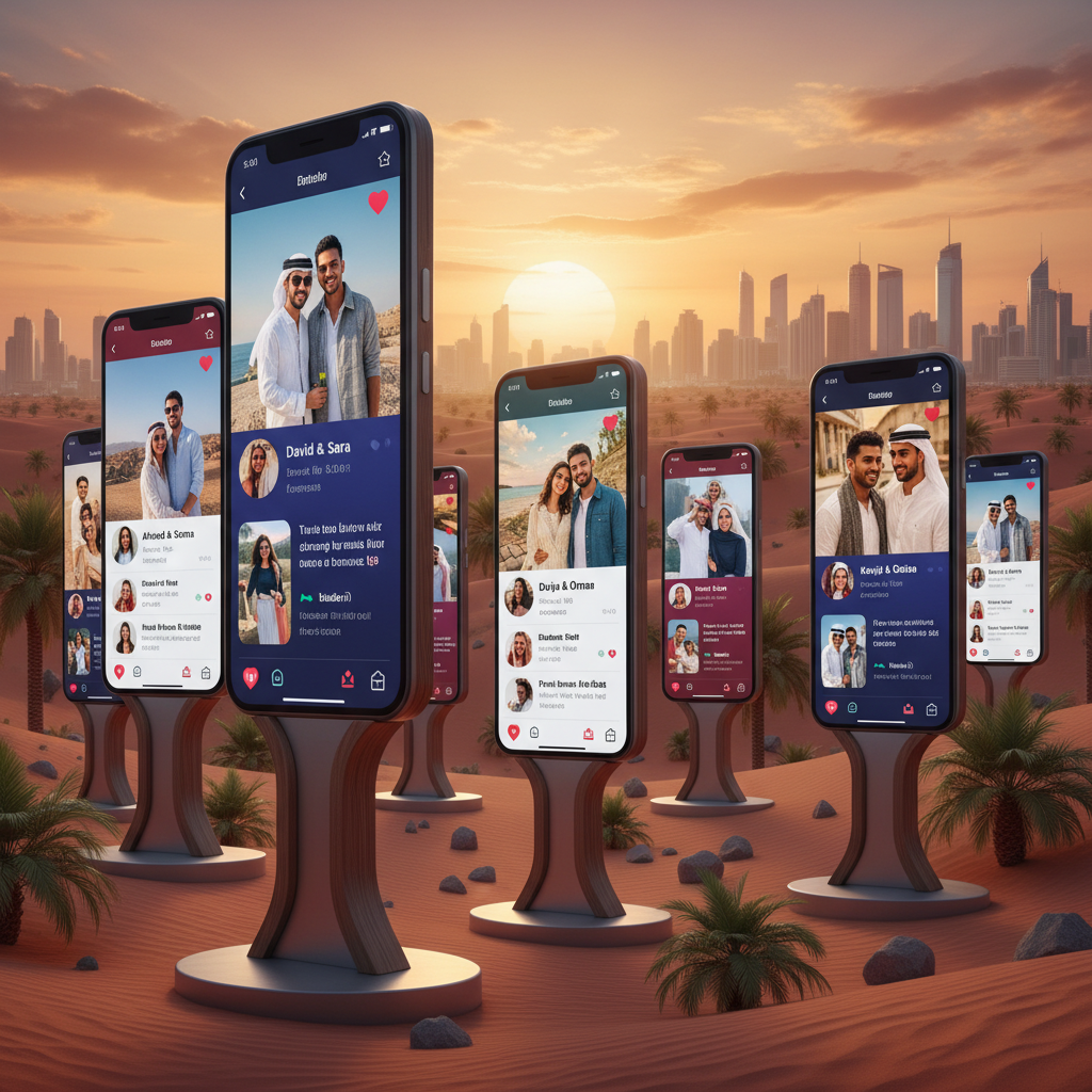 couple on a casual online date in Bahrain