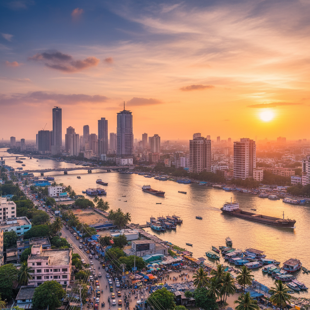economy Bangladesh cityscape horizontal