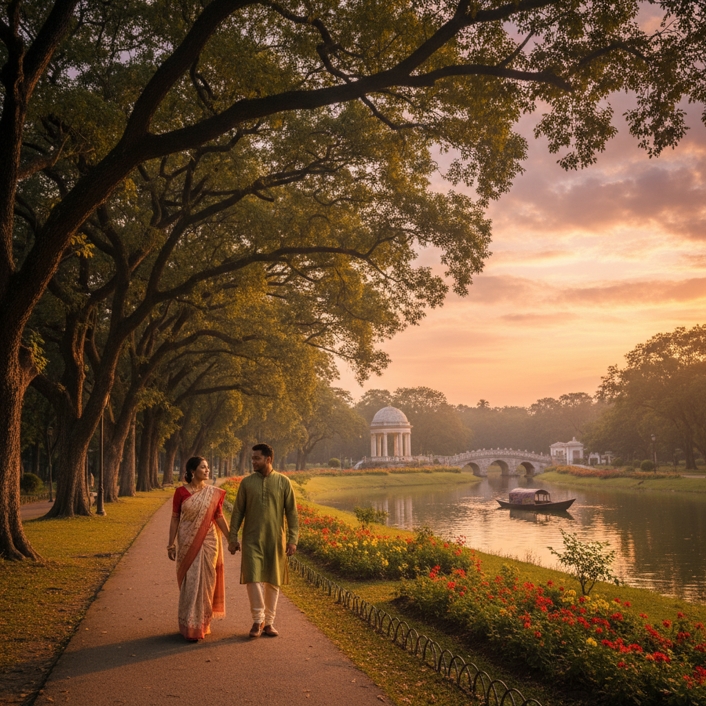 romantic couple park Bangladesh horizontal
