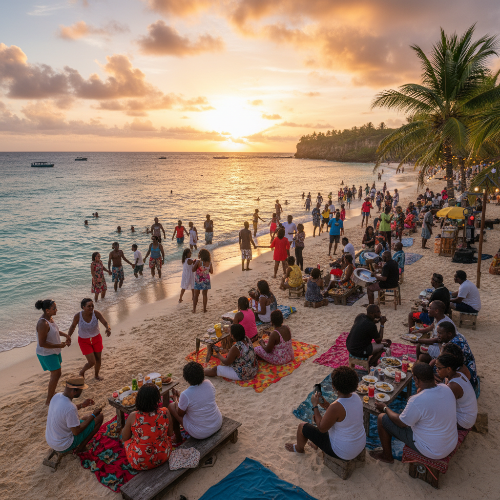 Barbados people connecting social event