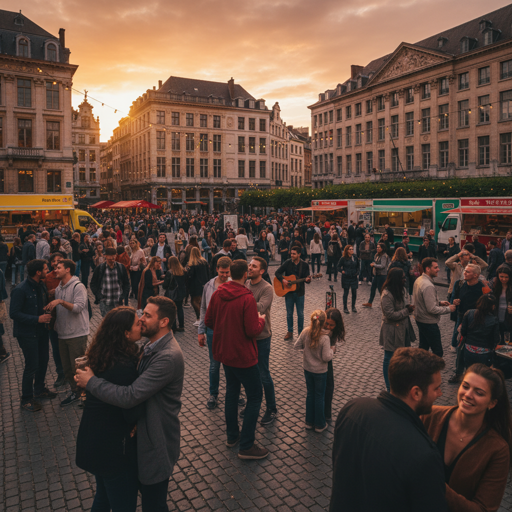 Belgium diverse people social gathering connection Brussels