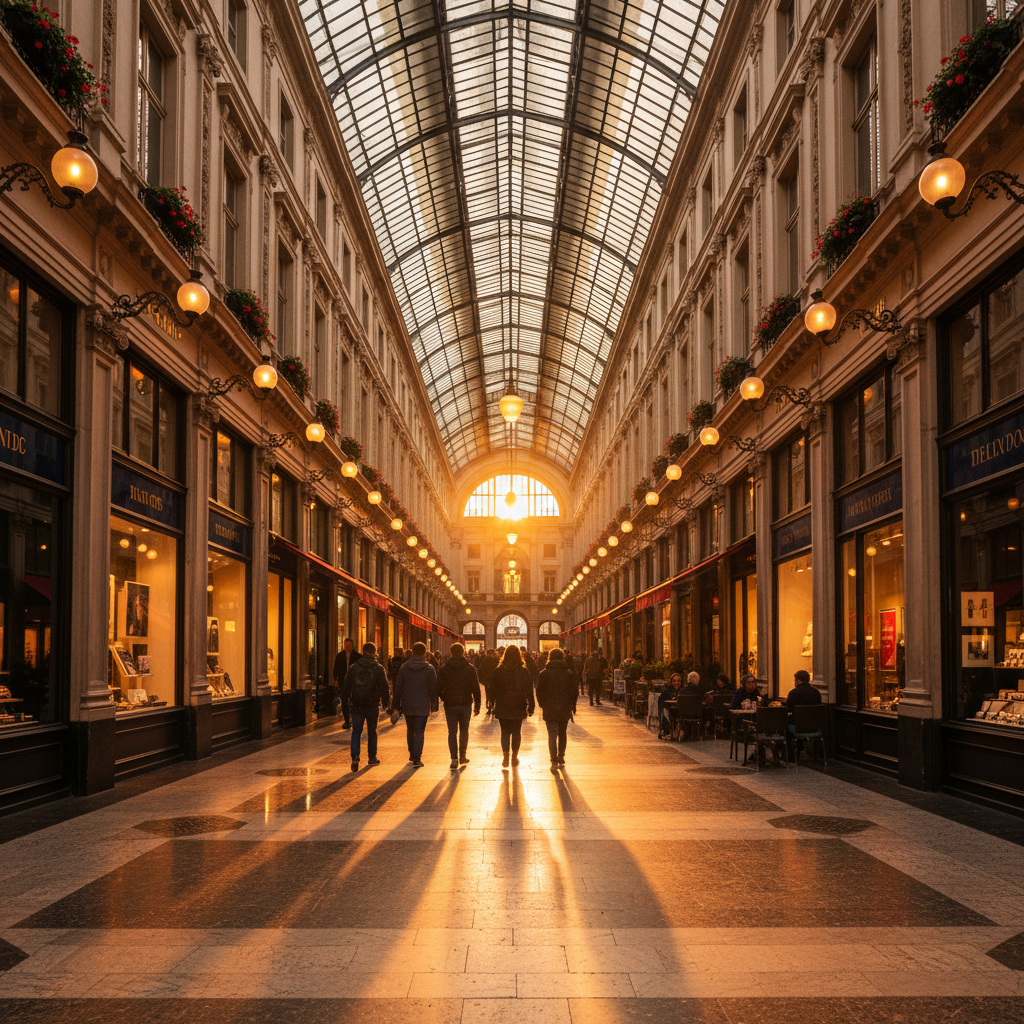Brussels Galeries Royales Saint-Hubert shopping arcade
