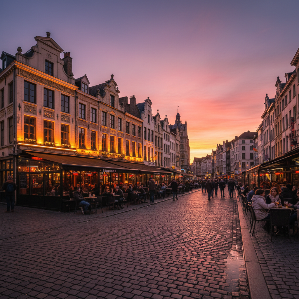 Brussels Saint-Gery nightlife bar cozy ambiance