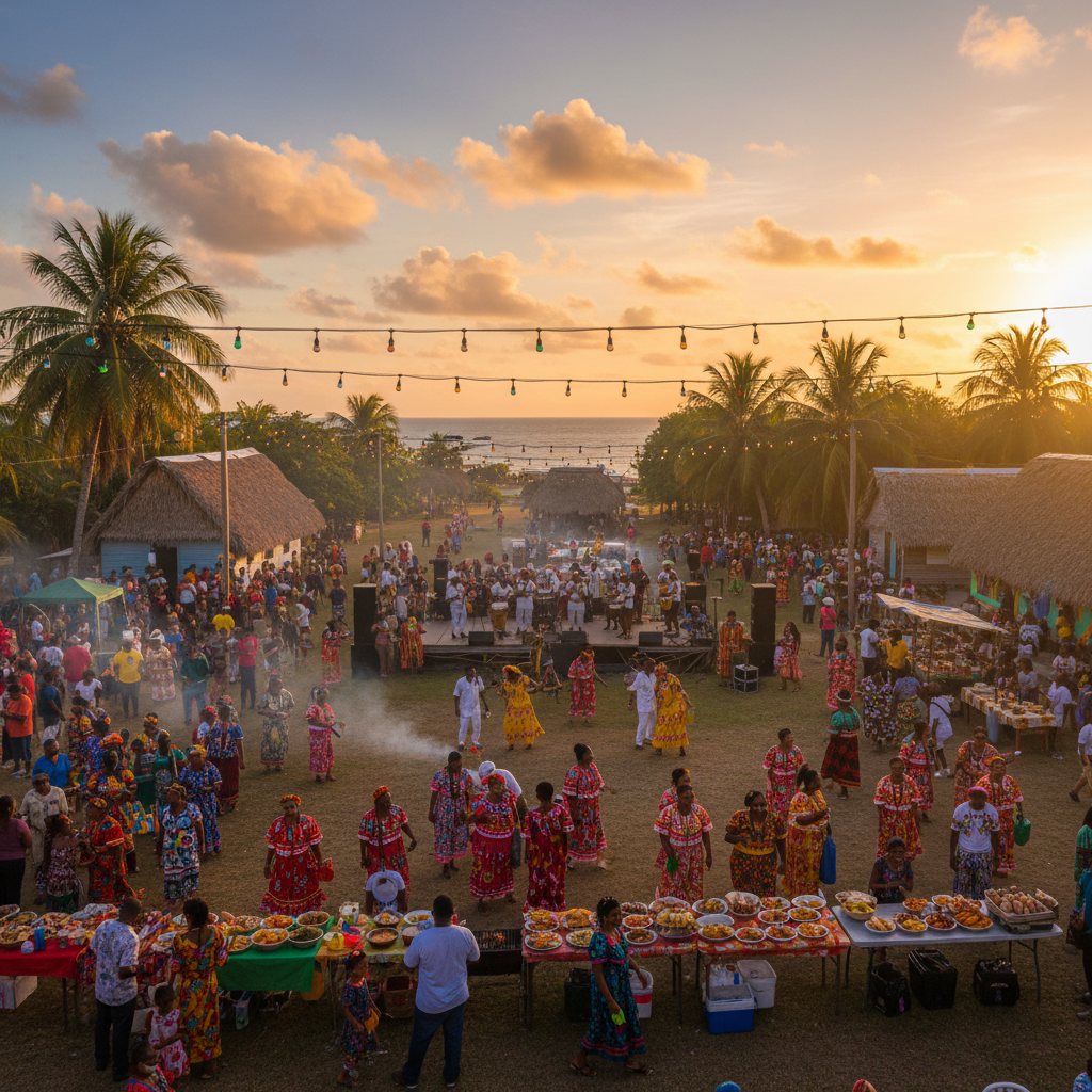 Belize community gathering festival