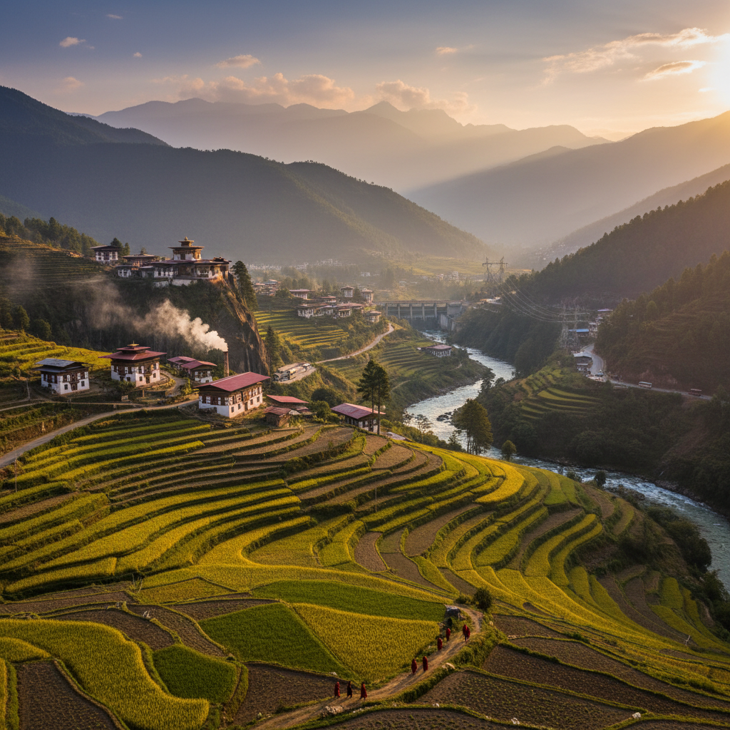 Bhutan economy modern industry horizontal