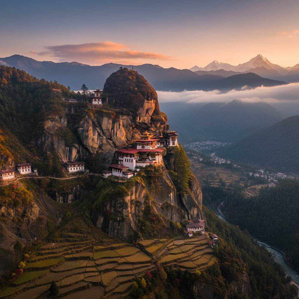 Bhutan overview landscape horizontal