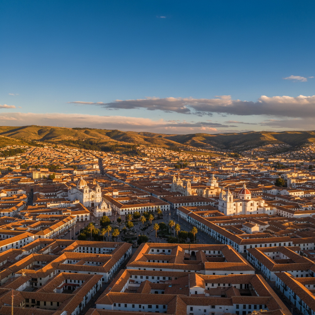 cityscape of Sucre Bolivia horizontal